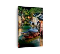 Impression sur Toile 80x120cm Tableaux Image Photo Chinois Ville Nuit Decoration