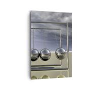 Impression sur Toile 80x120cm Tableaux Image Photo Chrome balles science