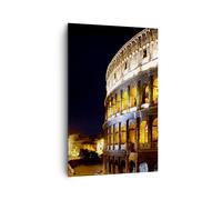 Impression sur Toile 80x120cm Tableaux Image Photo Coloseum Rome architecture