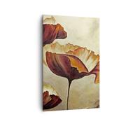 Impression sur Toile 80x120cm Tableaux Image Photo coquelicot fleur prairie