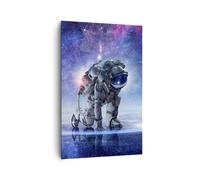 Impression sur Toile 80x120cm Tableaux Image Photo cosmonaute espace Decoration