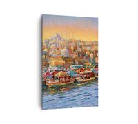 Impression sur Toile 80x120cm Tableaux Image Photo Couleurs Ville Turquie