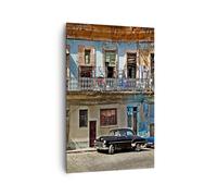 Impression sur Toile 80x120cm Tableaux Image Photo Cuba La Havane Balcon