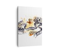 Impression sur Toile 80x120cm Tableaux Image Photo Film projecteur illustration