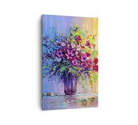 Impression sur Toile 80x120cm Tableaux Image Photo fleurs vase Art Decoration