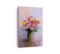 Impression sur Toile 80x120cm Tableaux Image Photo Fleurs Vase Graphiques