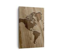 Impression sur Toile 80x120cm Tableaux Image Photo géographie Globe carte