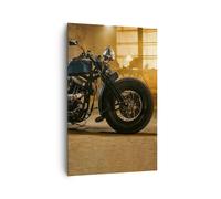 Impression sur Toile 80x120cm Tableaux Image Photo Harley-Davidson Moto Moteur