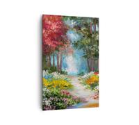 Impression sur Toile 80x120cm Tableaux Image Photo Impressionnisme Nature Forêt