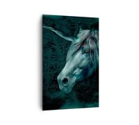 Impression sur Toile 80x120cm Tableaux Image Photo Infographie cheval corne
