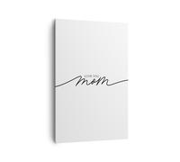 Impression sur Toile 80x120cm Tableaux Image Photo Je t'aime maman Decoration