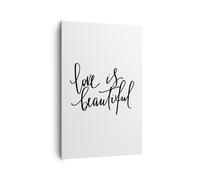 Impression sur Toile 80x120cm Tableaux Image Photo La vie est belle Decoration