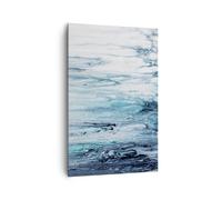 Impression sur Toile 80x120cm Tableaux Image Photo L'Abstraction Ecchymose Bleu