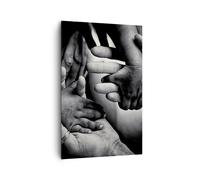 Impression sur Toile 80x120cm Tableaux Image Photo Mains Tolérance Communauté