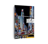 Impression sur Toile 80x120cm Tableaux Image Photo Manhattan new york rue