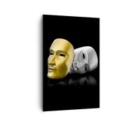 Impression sur Toile 80x120cm Tableaux Image Photo Masque théâtre scène acteur