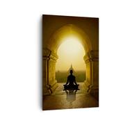 Impression sur Toile 80x120cm Tableaux Image Photo Méditation Temple Ombre