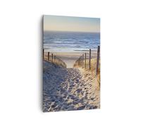 Impression sur Toile 80x120cm Tableaux Image Photo mer plage dune Art Decoration