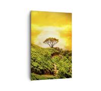 Impression sur Toile 80x120cm Tableaux Image Photo Montagne Arbre Chemin Colline