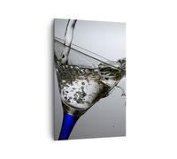 Impression sur Toile 80x120cm Tableaux Image Photo Mousseux boisson verre