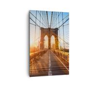 Impression sur Toile 80x120cm Tableaux Image Photo New York pont Art Decoration