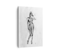 Impression sur Toile 80x120cm Tableaux Image Photo Nudité Femme Corps Decoration