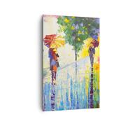Impression sur Toile 80x120cm Tableaux Image Photo parc rue pluie Art Decoration