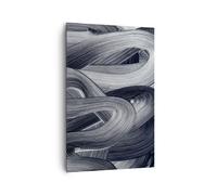 Impression sur Toile 80x120cm Tableaux Image Photo Peinture Brosse Noir