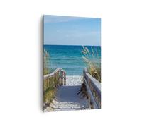 Impression sur Toile 80x120cm Tableaux Image Photo Plage Dune Piste Decoration