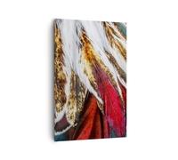 Impression sur Toile 80x120cm Tableaux Image Photo plume plumes oiseau