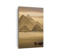Impression sur Toile 80x120cm Tableaux Image Photo Pyramide egypte désert