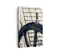 Impression sur Toile 80x120cm Tableaux Image Photo Roue bateau bateau voyage