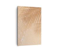 Impression sur Toile 80x120cm Tableaux Image Photo Sable Ombre Feuilles