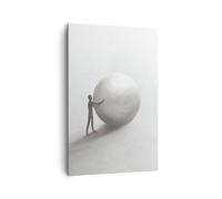 Impression sur Toile 80x120cm Tableaux Image Photo Sisyphe Travail Symbole