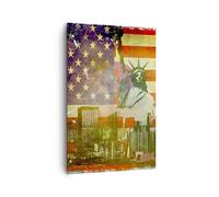 Impression sur Toile 80x120cm Tableaux Image Photo Symbole Etats-Unis Liberté
