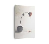 Impression sur Toile 80x120cm Tableaux Image Photo Symbole Rose Souffrance