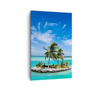 Impression sur Toile 80x120cm Tableaux Image Photo Tahiti île Bora détente