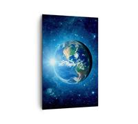 Impression sur Toile 80x120cm Tableaux Image Photo Terre Univers Etoiles Galaxie