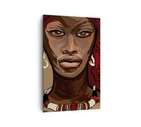 Impression sur Toile 80x120cm Tableaux Image Photo une femme afrique Decoration