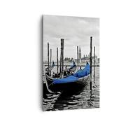 Impression sur Toile 80x120cm Tableaux Image Photo Venise gondole phare