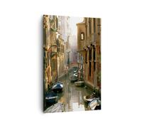 Impression sur Toile 80x120cm Tableaux Image Photo Venise pont eau maison