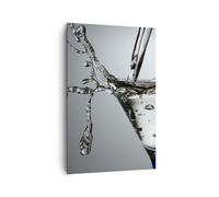 Impression sur Toile 80x120cm Tableaux Image Photo Verre eau eau minérale bulles