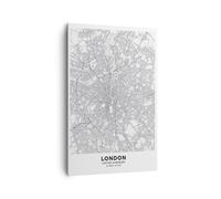 Impression sur Toile 80x120cm Tableaux Image Photo Ville Carte Londres