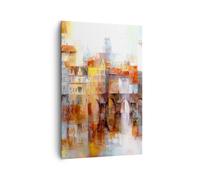 Impression sur Toile 80x120cm Tableaux Image Photo ville immeuble Art Decoration