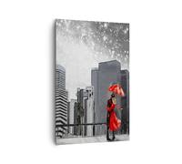Impression sur Toile 80x120cm Tableaux Image Photo ville maison rue Decoration
