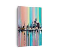 Impression sur Toile 80x120cm Tableaux Image Photo ville vue eau Art Decoration