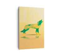 Impression sur Toile 80x120cm Tableaux Image Photo Wolf moderne graphique