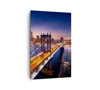 Impression sur Toile 80x120cm Tableaux Image Usa america new york manhattan