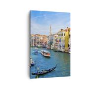 Impression sur Toile 80x120cm Tableaux Image Venise canal croisière gondole