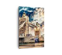 Impression sur Toile 80x120cm Tableaux Londres parlement architecture Big ben